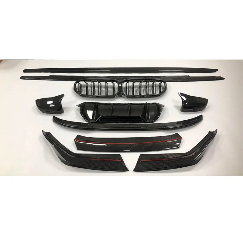 Подходит для BMW F90 M5 2022-2023 LCI Style Bodykit из углеродного волокна, передняя губа и боковая юбка, решетка, пятнообразователь, диффузор и крышка зеркала
Подходит для BMW F90 M5 2022-2023 LCI Style Bodykit из углеродного волокна, передняя губа и боковая юбка, решетка, пятнообразователь, диффузор и крышка зеркала