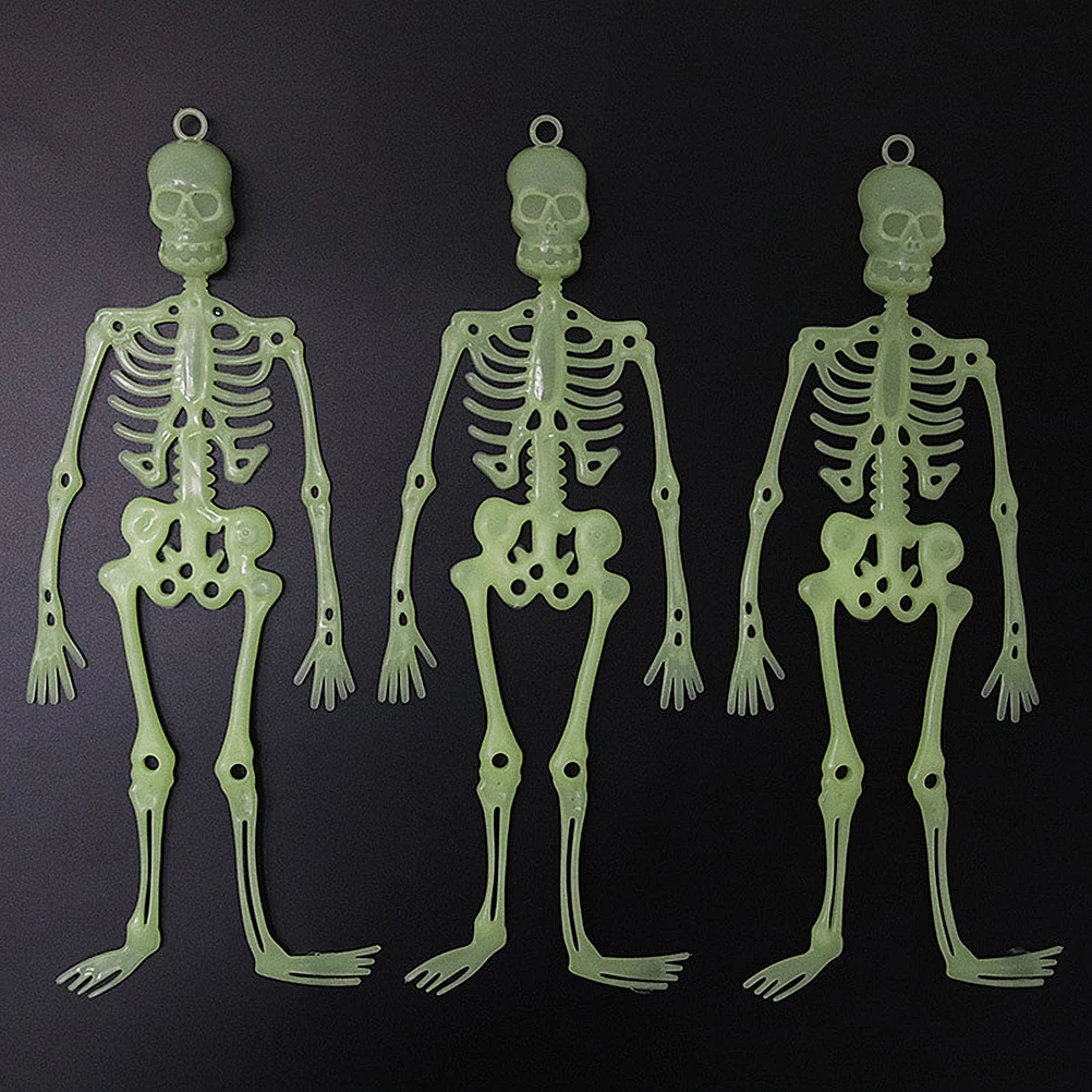 3pcs Plastic Simulation Glow In Dark Halloween Scary Decorations Hanging Skull Pendants For Horror Party Haunted House
3pcs Plastic Simulation Glow In Dark Halloween Scary Decorations Hanging Skull Pendants For Horror Party Haunted House