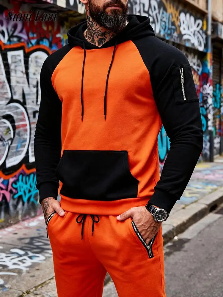 Винтажные лоскутные мужские флисовые наряды, осень-зима, уличная повседневная толстовка с капюшоном и брюки контрастного цвета, мужские повседневные комплекты из двух предметов
Винтажные лоскутные мужские флисовые наряды, осень-зима, уличная повседневная толстовка с капюшоном и брюки контрастного цвета, мужские повседневные комплекты из двух предметов