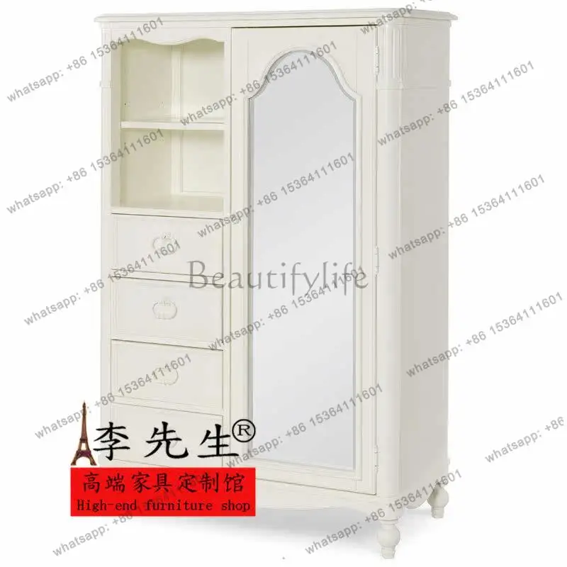European solid wood retro old simple wardrobe Italian storage bedside cabinet
European solid wood retro old simple wardrobe Italian storage bedside cabinet