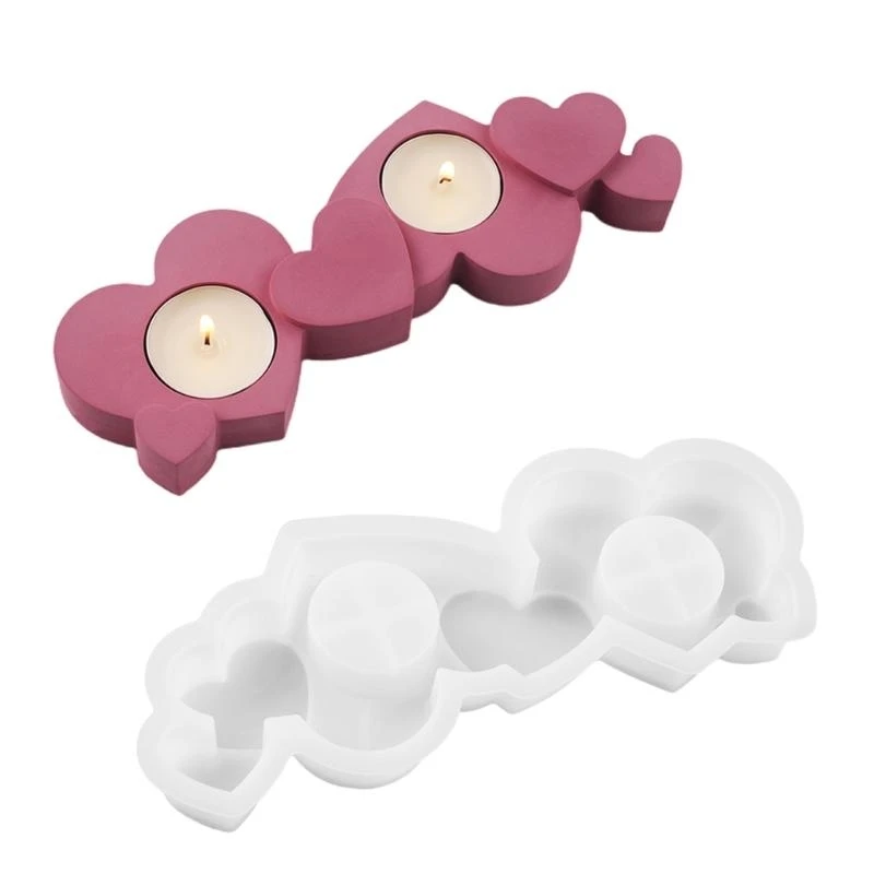 652F Unique Holders Crafting Mould Multi Purpose Resin Double Hole Heart Molds For Candle Holder Display Ornament
652F Unique Holders Crafting Mould Multi Purpose Resin Double Hole Heart Molds For Candle Holder Display Ornament