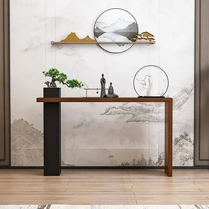 New Chinese-style solid wood entrance table, living room entrance cabinet, zen table against the wall, strip case, end view tabl
New Chinese-style solid wood entrance table, living room entrance cabinet, zen table against the wall, strip case, end view tabl