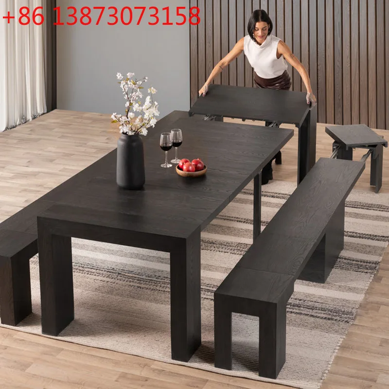 Современный простой складной раздвижной прямоугольный обеденный стол и стулья из массива дерева в скандинавском стиле для небольшой квартиры, невидимый в сложенном виде
Современный простой складной раздвижной прямоугольный обеденный стол и стулья из массива дерева в скандинавском стиле для небольшой квартиры, невидимый в сложенном виде