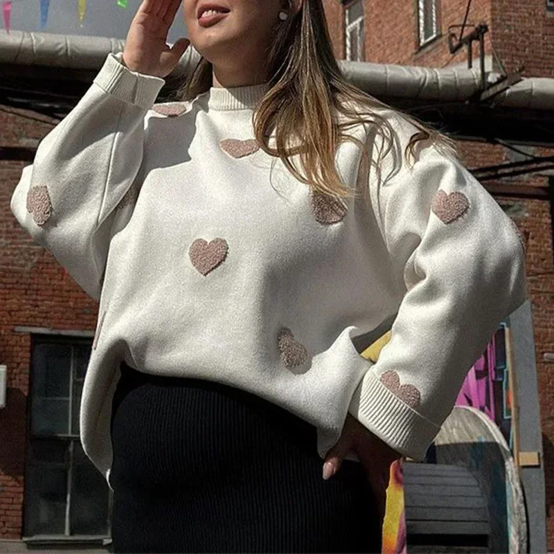 Зимняя женская одежда, Повседневный свитер с вышивкой Love, модные топы с круглым вырезом, Осенний вязаный пуловер свободного кроя с длинным рукавом, джемперы 29613
Зимняя женская одежда, Повседневный свитер с вышивкой Love, модные топы с круглым вырезом, Осенний вязаный пуловер свободного кроя с длинным рукавом, джемперы 29613