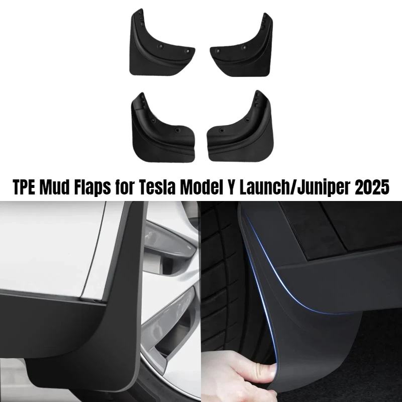 Mud Flaps for Tesla Model Y Juniper 2025 TPE 4PCS Front Rear Wheel Mudguards Original Design Fender Splash Guard Protector Cover
Mud Flaps for Tesla Model Y Juniper 2025 TPE 4PCS Front Rear Wheel Mudguards Original Design Fender Splash Guard Protector Cover