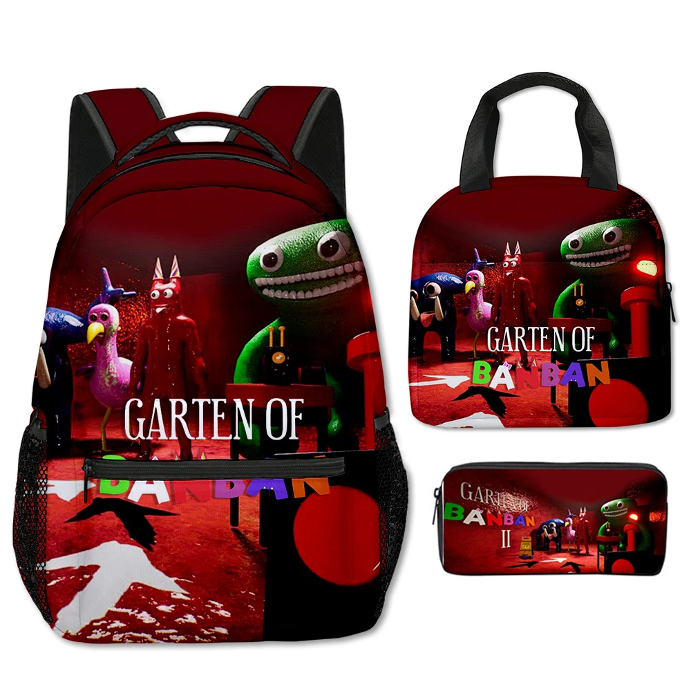 Cartoon Novelty Cool New Garten of Banban 3D Printed 3pcs/Set Student School Bags Laptop Backpack portable Lunch bag Pencil Case
Cartoon Novelty Cool New Garten of Banban 3D Printed 3pcs/Set Student School Bags Laptop Backpack portable Lunch bag Pencil Case