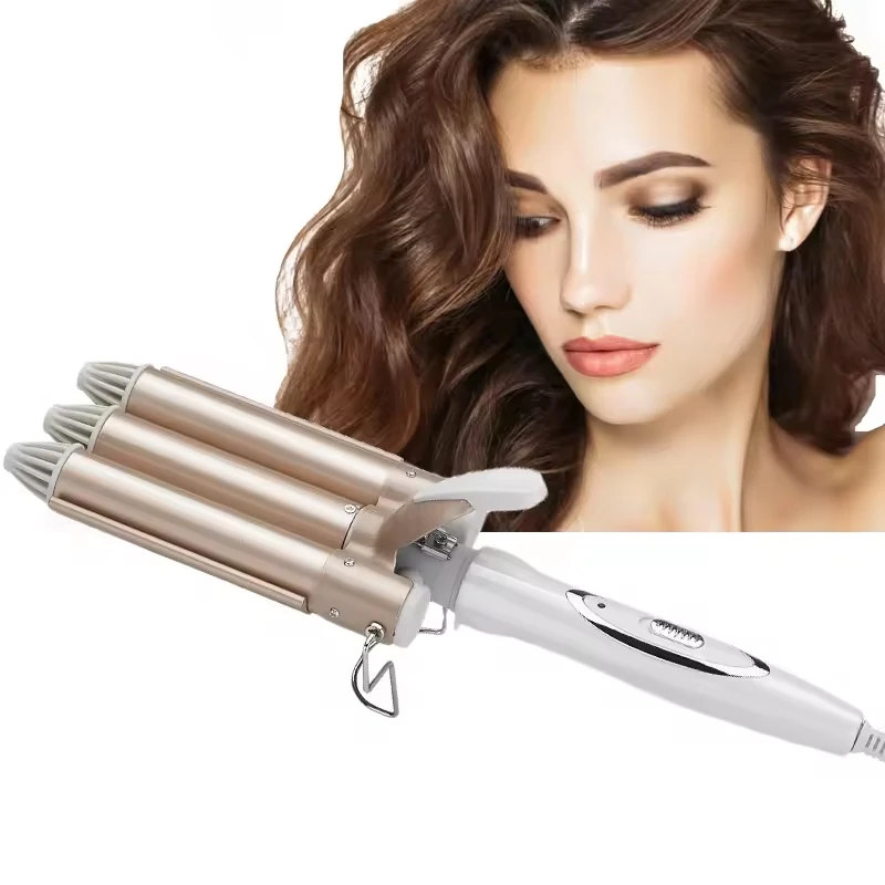 25mm Egg Roll Hair Tools Egg Waffle Iron 3 Barrel Curling Three Barrel Ceramic Ionic Big Wave Curler Automatic Curling Iron
25mm Egg Roll Hair Tools Egg Waffle Iron 3 Barrel Curling Three Barrel Ceramic Ionic Big Wave Curler Automatic Curling Iron