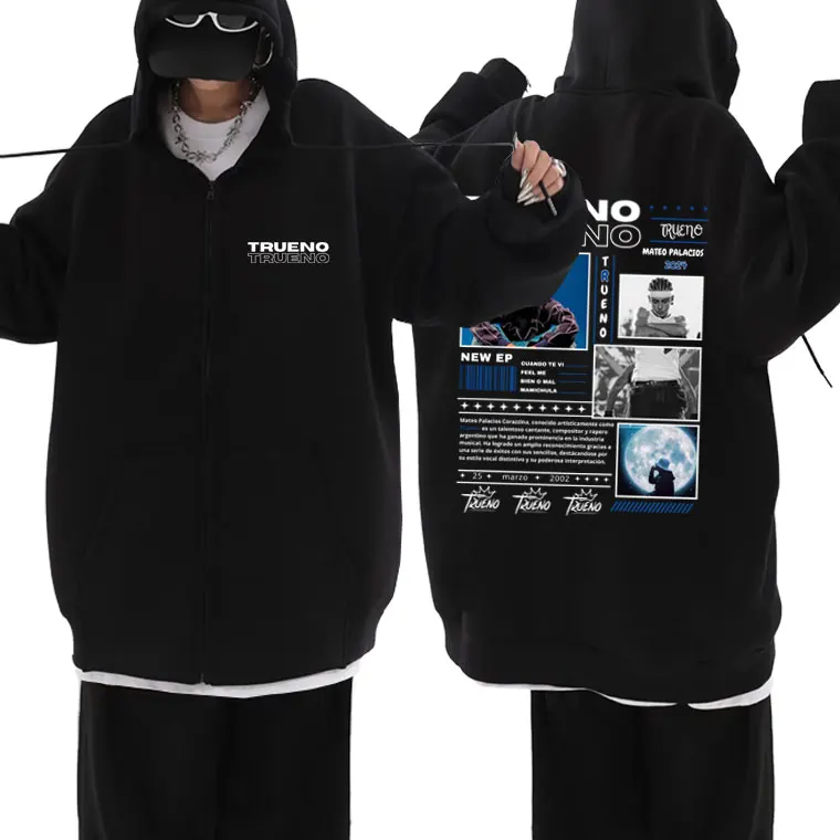 Rapper Trueno Graphic Zipper Hoodie Men Women Fashion Hip Hop Rap Zip Up Jacket Men's Casual Oversized Zip Up Hoodies Sweatshirt
Rapper Trueno Graphic Zipper Hoodie Men Women Fashion Hip Hop Rap Zip Up Jacket Men's Casual Oversized Zip Up Hoodies Sweatshirt