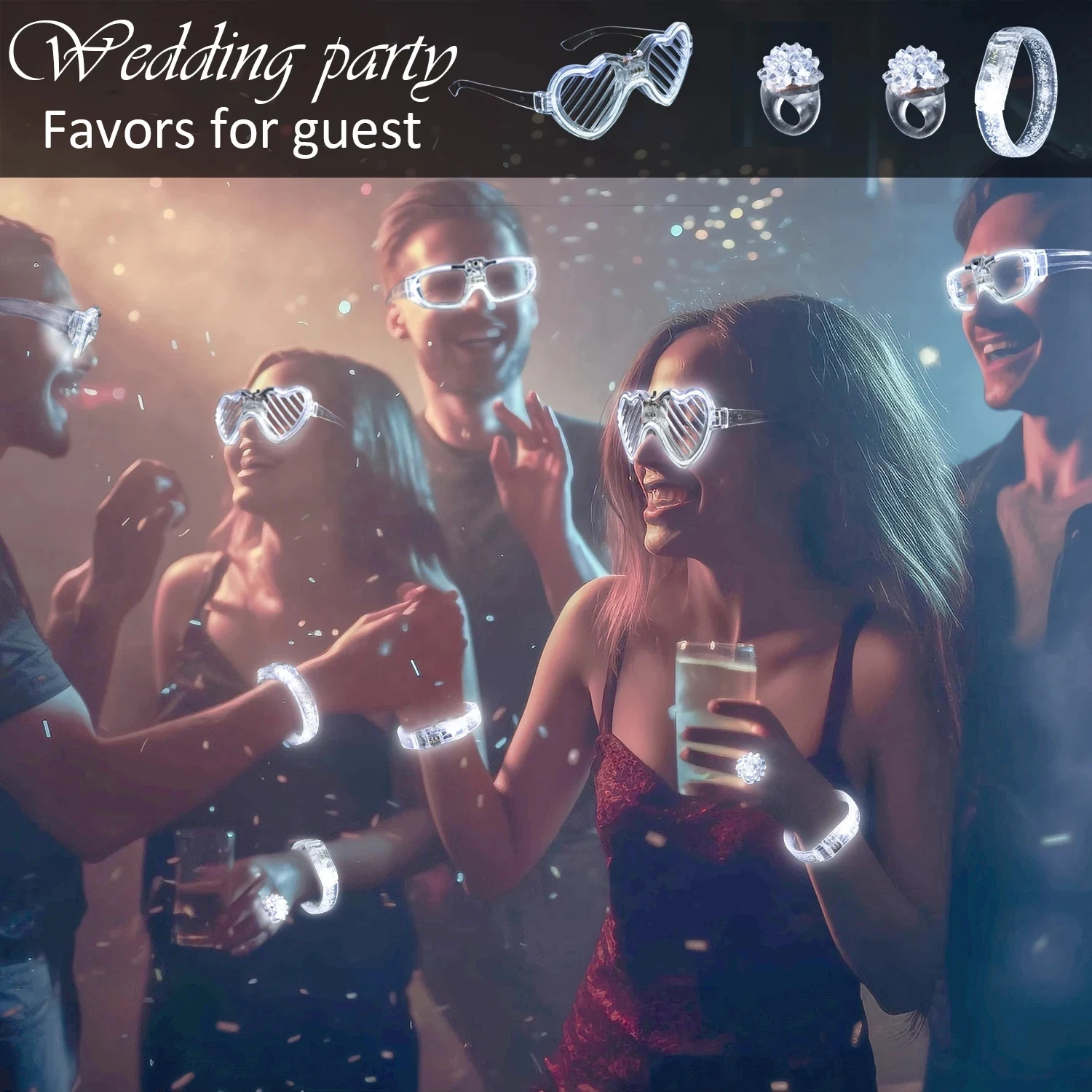 20/100/500Pcs LED Glasses Glow In The Dark Heart Shaped Light Up Sunglasses Glow Neon Party Favor for Kids Adults Party Supplies
20/100/500Pcs LED Glasses Glow In The Dark Heart Shaped Light Up Sunglasses Glow Neon Party Favor for Kids Adults Party Supplies