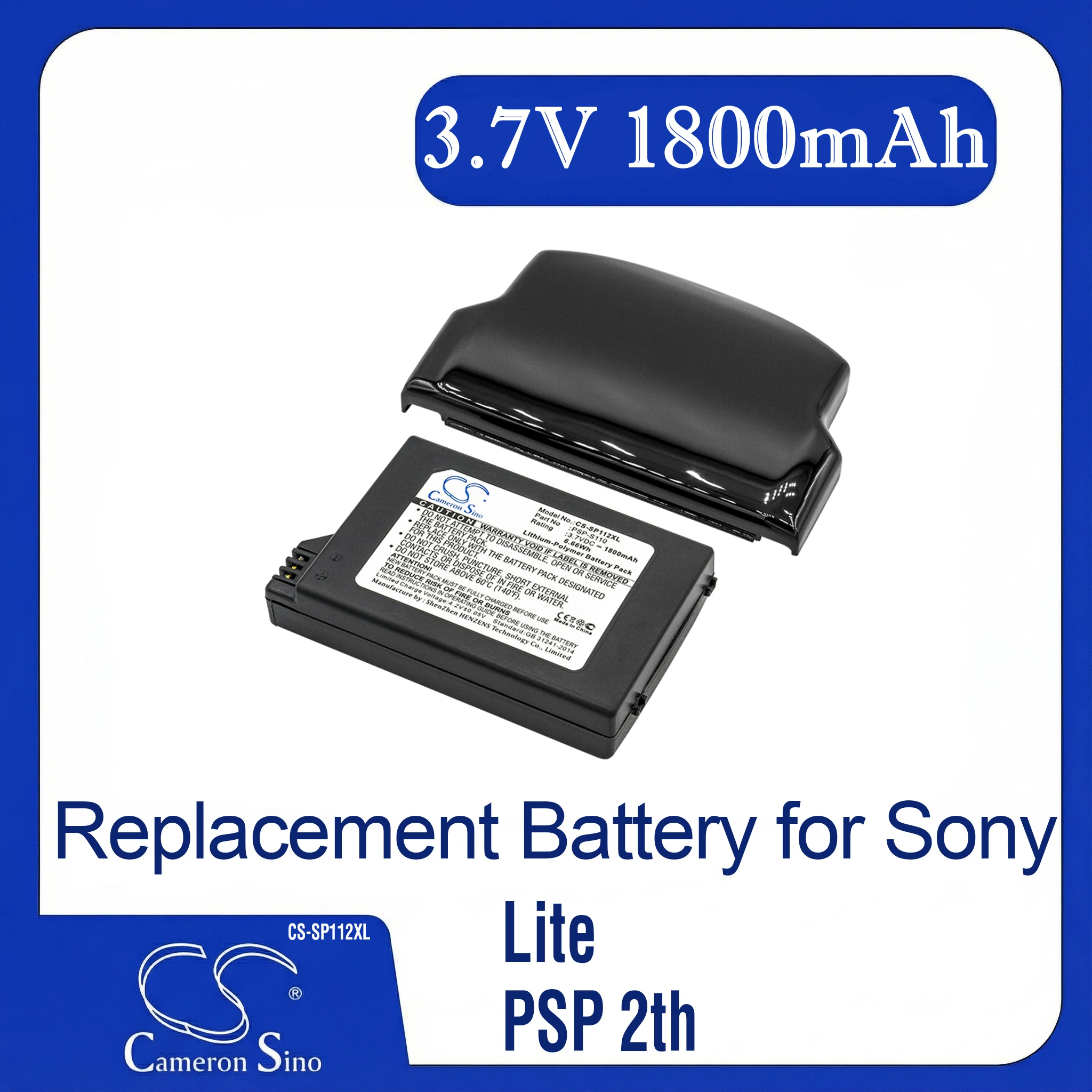 Cameron Sino Replacement Battery for Soni Lite, PSP 2th, PSP-2000, PSP-3000, PSP-3001,, Fits P/N PSP-S110
Cameron Sino Replacement Battery for Soni Lite, PSP 2th, PSP-2000, PSP-3000, PSP-3001,, Fits P/N PSP-S110