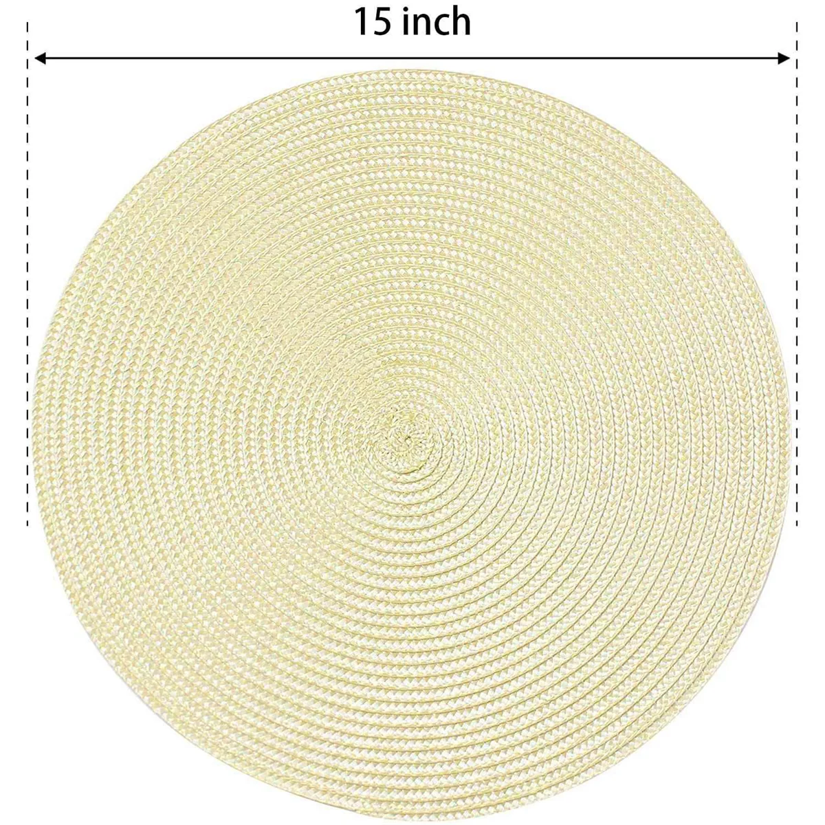 Round Braided Placemats Set of 6 Table Mats for Dining Tables Woven Washable Non-Slip Place Mats 15 Inch(Beige) HOT
Round Braided Placemats Set of 6 Table Mats for Dining Tables Woven Washable Non-Slip Place Mats 15 Inch(Beige) HOT