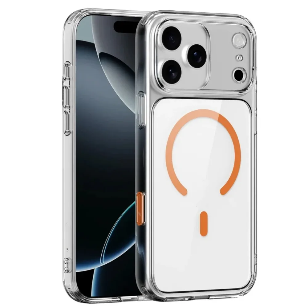 Active Touch Camera Button Clear Mag-safe Original Phone Case for IPhone 17 Pro Max 17 Air Charge Shockproof Hard Protect Cover
Active Touch Camera Button Clear Mag-safe Original Phone Case for IPhone 17 Pro Max 17 Air Charge Shockproof Hard Protect Cover