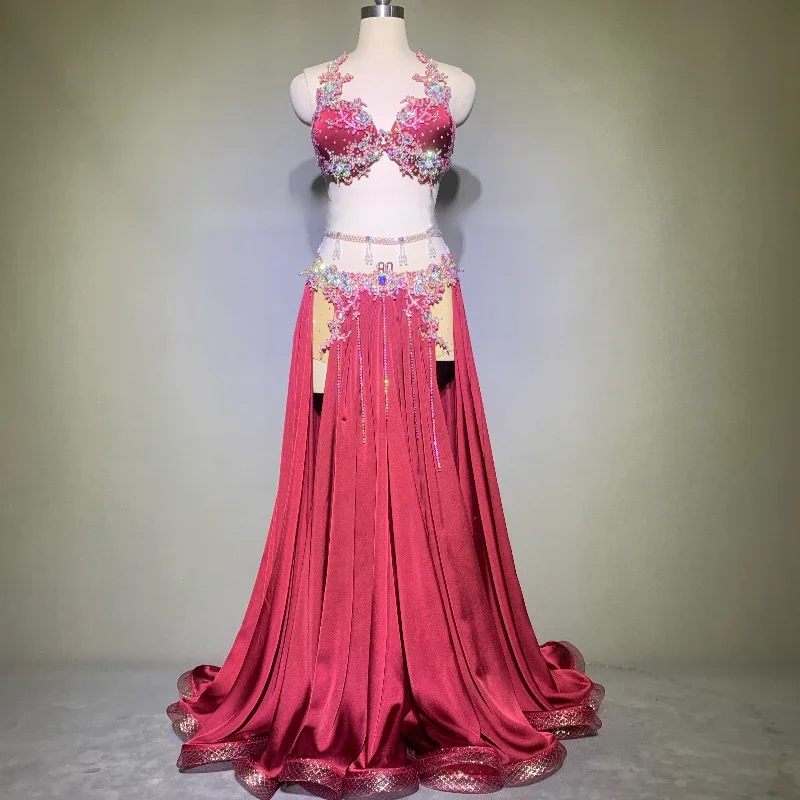 Belly Dance Competition Clothing Senior AB Stones Bellydance Performance Suit High-End Custom Oriental Dance Wear Female Outfit
Belly Dance Competition Clothing Senior AB Stones Bellydance Performance Suit High-End Custom Oriental Dance Wear Female Outfit