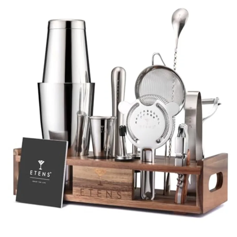 Premium 15-Piece Mixology Bartender Kit Stainl Steel Cocktail Shaker Set with Wooden Stand Profional Boston Shaker Bar Tool Set
Premium 15-Piece Mixology Bartender Kit Stainl Steel Cocktail Shaker Set with Wooden Stand Profional Boston Shaker Bar Tool Set