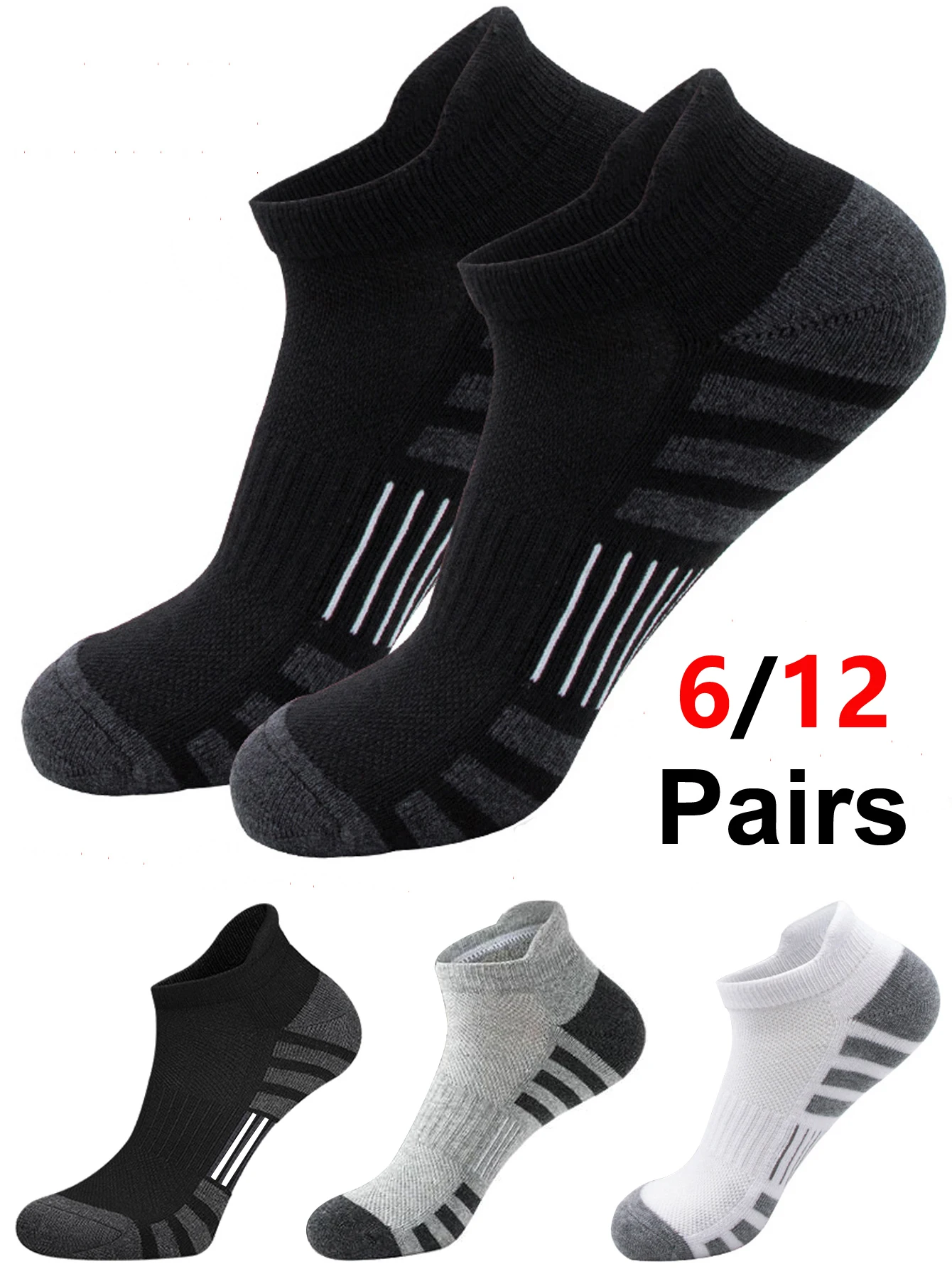 6/24 Pairs Cushioned Breathable Ankle Athletic Running Socks Low Cut Sports Tab Men Women Running Tab Sports Socks
6/24 Pairs Cushioned Breathable Ankle Athletic Running Socks Low Cut Sports Tab Men Women Running Tab Sports Socks