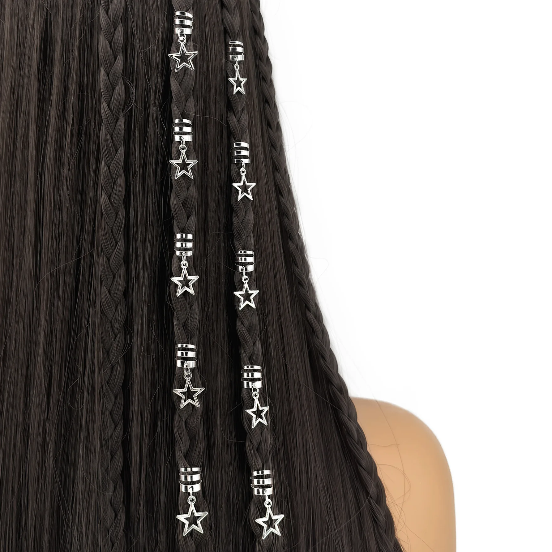10 Pieces Ancient Style Star Hair Rings for Dreadlocks Metal Alloy Elegant Braid Accessory for Women Party
10 Pieces Ancient Style Star Hair Rings for Dreadlocks Metal Alloy Elegant Braid Accessory for Women Party