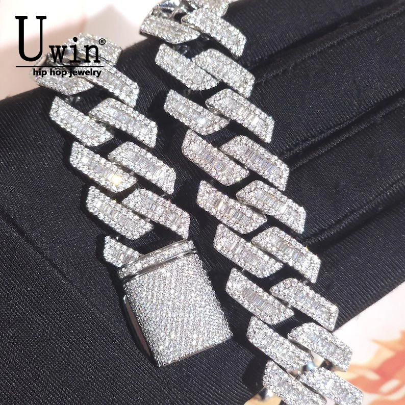 Uwin Iced Out 18mm BaguetteCZ Cubic Zirconia Miami Cuban Link Chain Bling Men Necklace HipHop Jewelry
Uwin Iced Out 18mm BaguetteCZ Cubic Zirconia Miami Cuban Link Chain Bling Men Necklace HipHop Jewelry