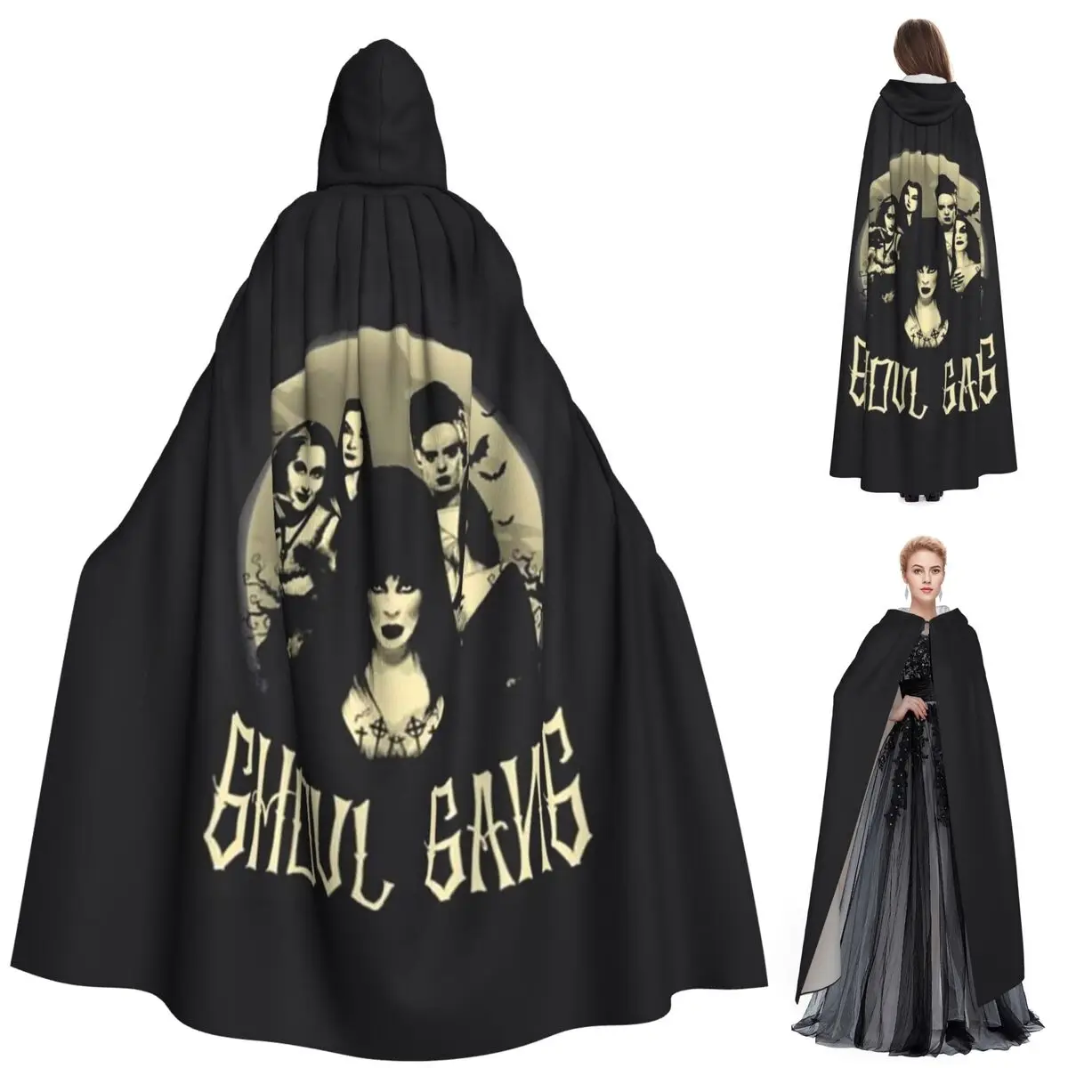 Elviras Mistress Of The Dark Movie Long Hooded Cloak Witch Medieval Costume Cosplay Cape HalloweenParty Adult Unisex
Elviras Mistress Of The Dark Movie Long Hooded Cloak Witch Medieval Costume Cosplay Cape HalloweenParty Adult Unisex