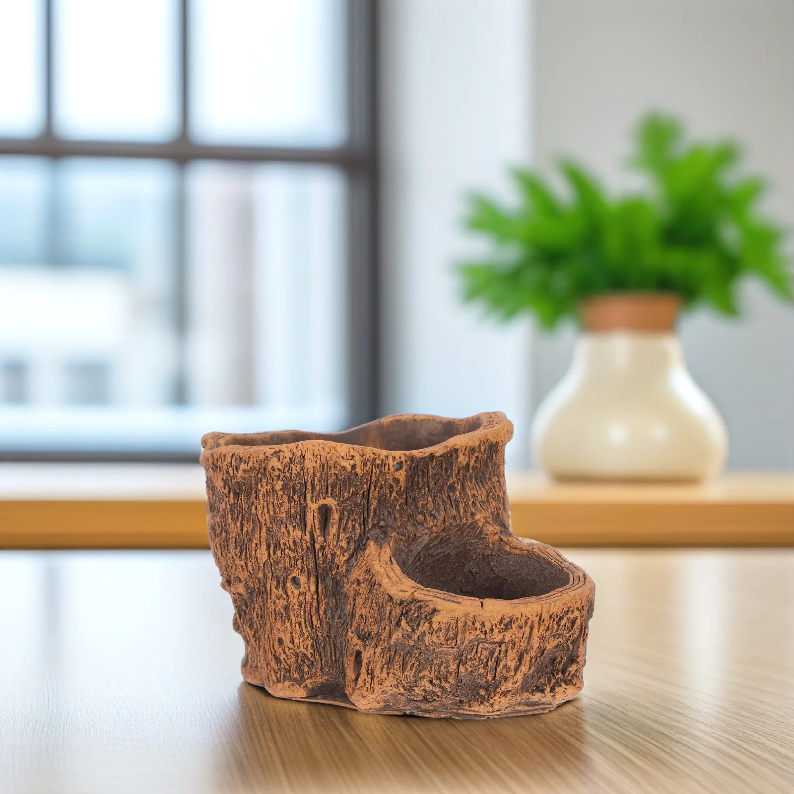 Artificial Driftwood Vintage Concrete Planter Rustic Stump Cactus Container for Small Succulent Plants Desk Garden Decor
Artificial Driftwood Vintage Concrete Planter Rustic Stump Cactus Container for Small Succulent Plants Desk Garden Decor