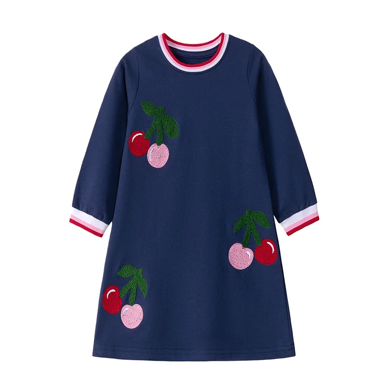 Princess Style Cherry Embroidery Long Sleeve Dress for Girls 2-7T Children's Autumn Spring Seasonal Kids Clothing
Princess Style Cherry Embroidery Long Sleeve Dress for Girls 2-7T Children's Autumn Spring Seasonal Kids Clothing