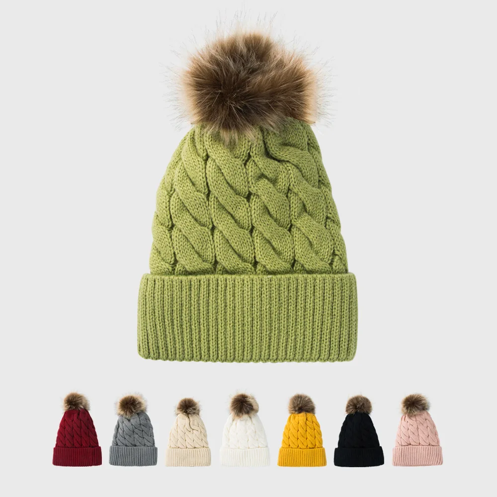 Women Winter Hats Solid Knitted Twist Big Pompom Double Thicken Velvet Stretch Keep Warm Beanies Men Ear Protection Skullies
Women Winter Hats Solid Knitted Twist Big Pompom Double Thicken Velvet Stretch Keep Warm Beanies Men Ear Protection Skullies