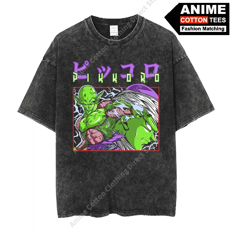 Ретро-футболка из выстиранного хлопка с принтом Dragon Ball, аниме-атрибутика, принт Пикколо, короткий рукав, уличный стиль, свободный крой, повседневные футболки
Ретро-футболка из выстиранного хлопка с принтом Dragon Ball, аниме-атрибутика, принт Пикколо, короткий рукав, уличный стиль, свободный крой, повседневные футболки