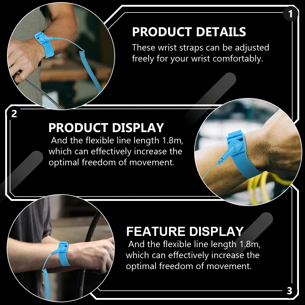 6 Pcs Anti-static Bracelet Grounding Wire Wrist Strap Straps Band Nylon Silk Electrostatic
6 Pcs Anti-static Bracelet Grounding Wire Wrist Strap Straps Band Nylon Silk Electrostatic