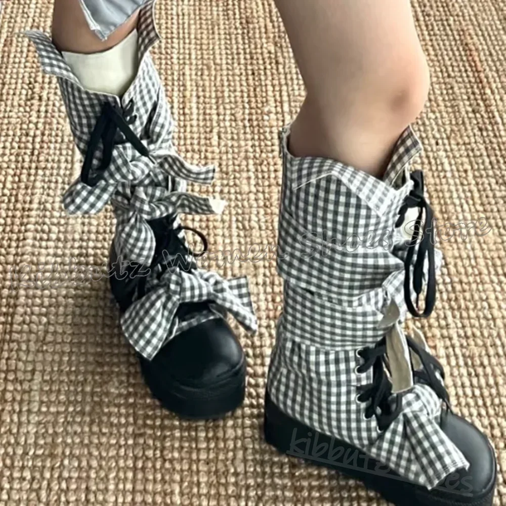 Высокие парусиновые сапоги до колена на платформе с круглым носком и толстой подошвой на шнуровке, разноцветная модная элегантная роскошная новинка, женская обувь
Высокие парусиновые сапоги до колена на платформе с круглым носком и толстой подошвой на шнуровке, разноцветная модная элегантная роскошная новинка, женская обувь