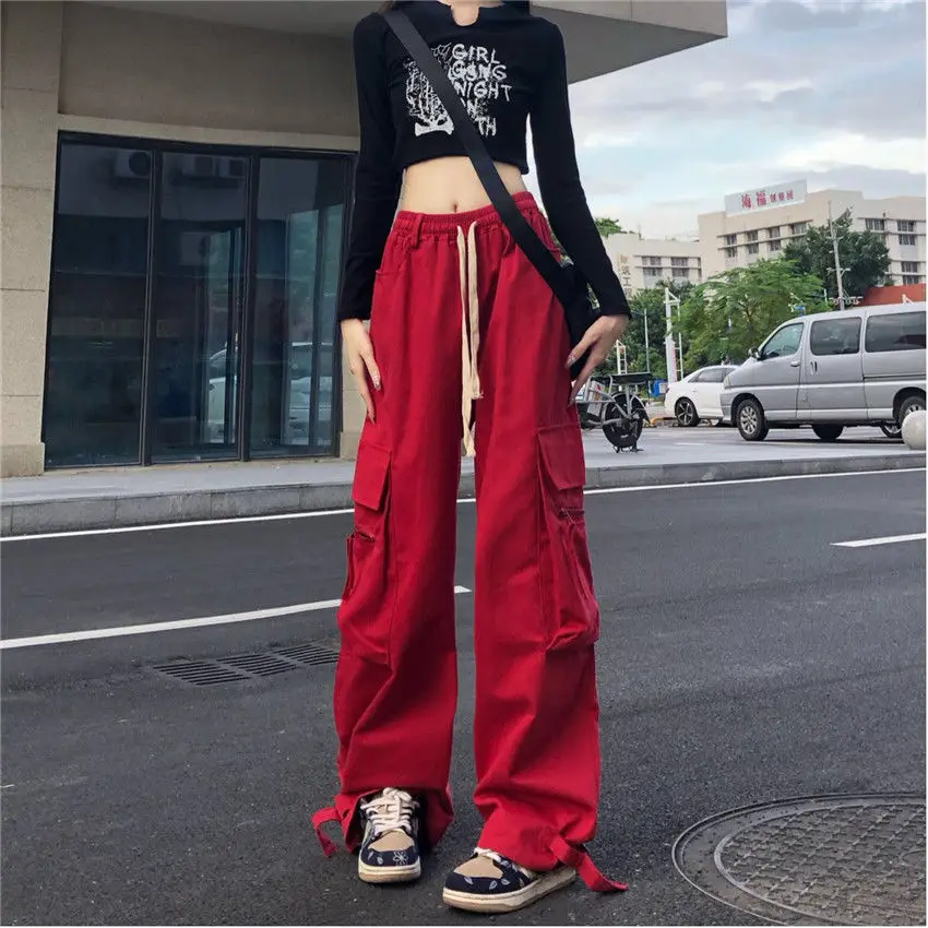 American retro straight trousers trendy large pocket overalls hip-hop male and female students loose wide-leg casual pants
American retro straight trousers trendy large pocket overalls hip-hop male and female students loose wide-leg casual pants