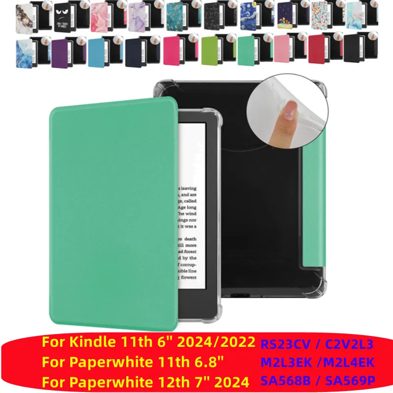 Silicone Back Cute Smart Case For All New Kindle Paperwhite 12th 11th Generation 2022 2024 6'' 6.8'' 7'' Ebook Transparent Cover
Silicone Back Cute Smart Case For All New Kindle Paperwhite 12th 11th Generation 2022 2024 6'' 6.8'' 7'' Ebook Transparent Cover