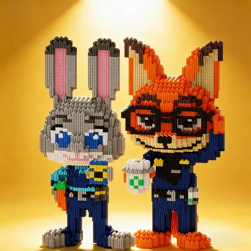 Pair Set Crazy Animal City Judy Rabbit and Nick Fox Tea Cup Police Fox Building Blocks for Creative Assembly
Pair Set Crazy Animal City Judy Rabbit and Nick Fox Tea Cup Police Fox Building Blocks for Creative Assembly