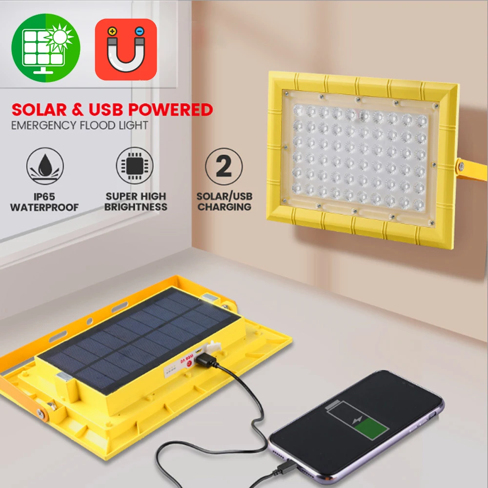 60Led Solar Portable Lantern USB Rechargeable Work Light 4800mAh Powerbank Floodlight Spotlight with Magnetic Solar Camping Lamp
60Led Solar Portable Lantern USB Rechargeable Work Light 4800mAh Powerbank Floodlight Spotlight with Magnetic Solar Camping Lamp