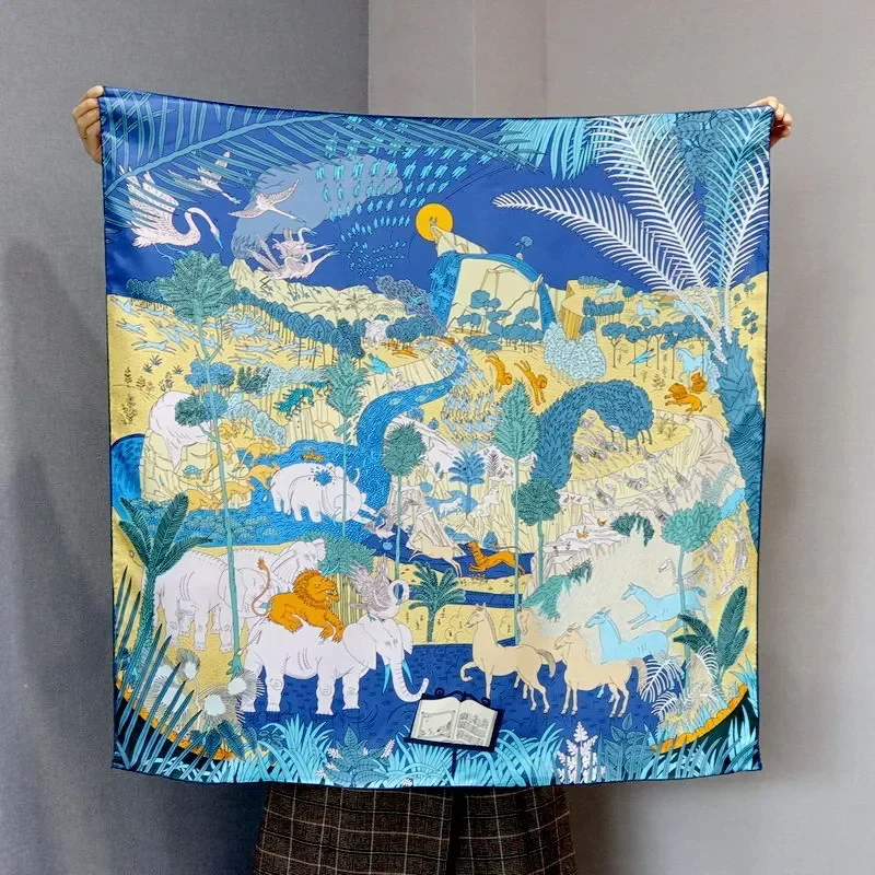High-end Elegant Women's Exquisite Animal Carnival Print Quality 14MM Twill Silk Hand-rolled Edge Large Square Scarf Shawl
High-end Elegant Women's Exquisite Animal Carnival Print Quality 14MM Twill Silk Hand-rolled Edge Large Square Scarf Shawl
