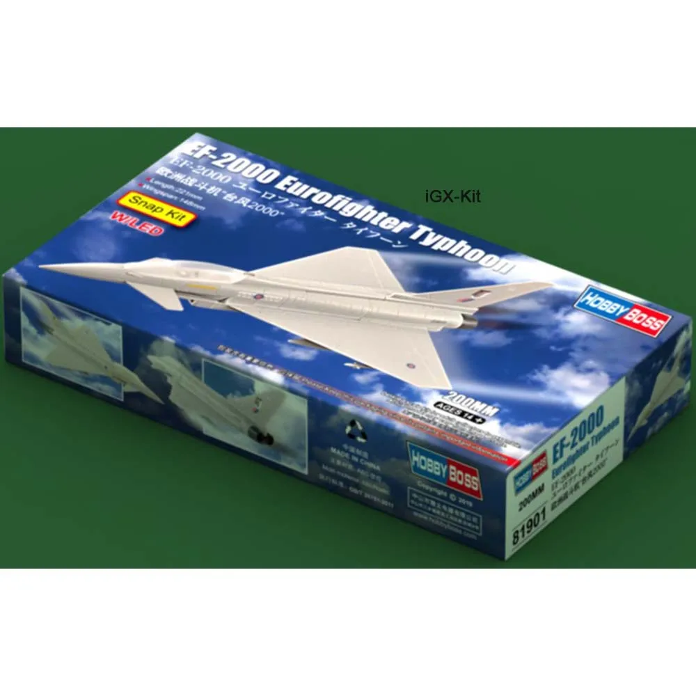 Trumpeter 81901 EF2000 EF-2000 Eurofighter Typhoon Fighter Plane Aircraft Assembly Handcraft Plastic Model Building Kit
Trumpeter 81901 EF2000 EF-2000 Eurofighter Typhoon Fighter Plane Aircraft Assembly Handcraft Plastic Model Building Kit