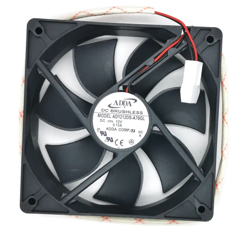 AD1212DS-A70GL 12V 0.13A 120*120*25MM 12CM 12025 Computer chassis cooling fan
AD1212DS-A70GL 12V 0.13A 120*120*25MM 12CM 12025 Computer chassis cooling fan