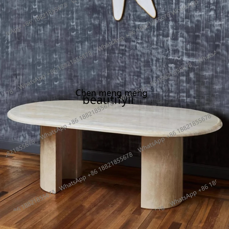 Nordic Natural Cave Stone Oval Dining Table Living Room Villa Marble Dining Table
Nordic Natural Cave Stone Oval Dining Table Living Room Villa Marble Dining Table
