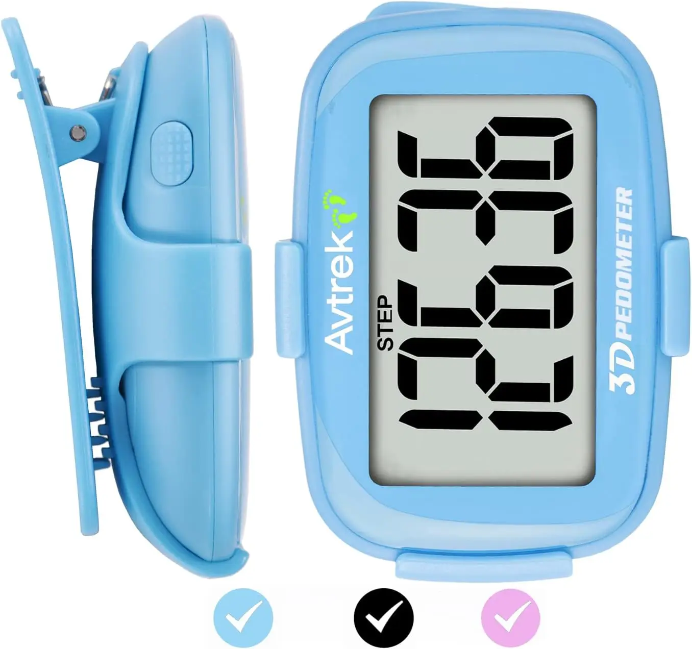 3D Step Counter Clip On with LED Backlight Pocket Pedometer for Walking Outdoor Activities Fitness Tracker
3D Step Counter Clip On with LED Backlight Pocket Pedometer for Walking Outdoor Activities Fitness Tracker