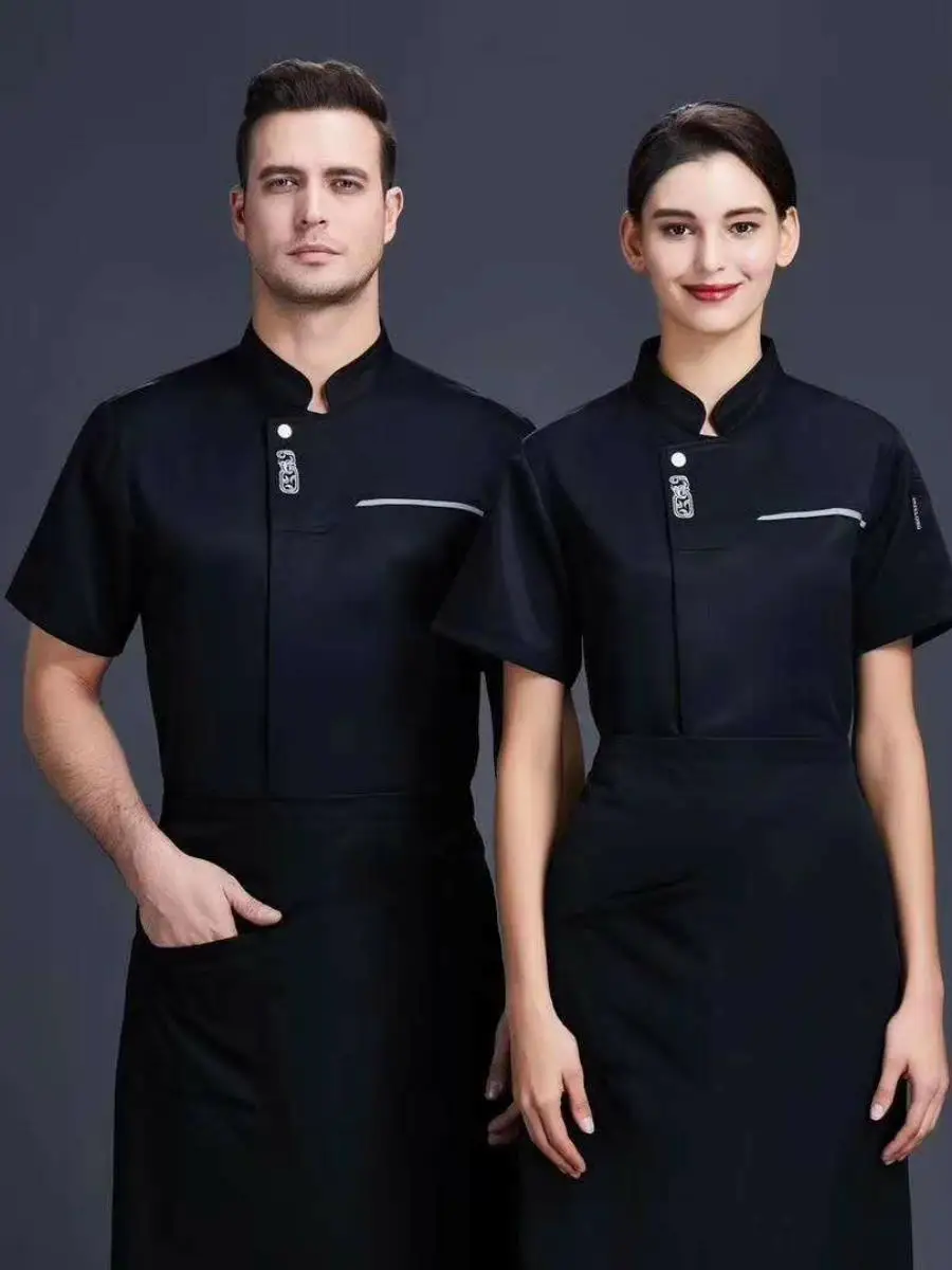 Мужская рабочая форма для поваров с коротким рукавом, дышащая, для отелей и ресторанов, кухонная одежда, устойчивая к загрязнениям, летняя рабочая одежда из смесовой хлопковой ткани
Мужская рабочая форма для поваров с коротким рукавом, дышащая, для отелей и ресторанов, кухонная одежда, устойчивая к загрязнениям, летняя рабочая одежда из смесовой хлопковой ткани