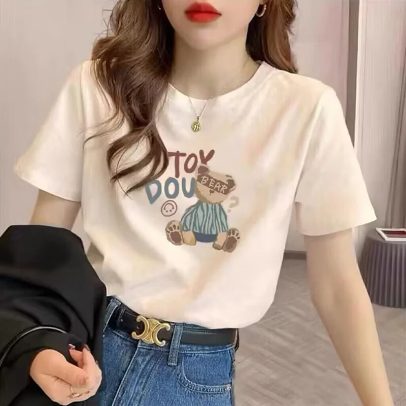 Shoulder Bear Apricot Pure Cotton Short Sleeved Women Thin Design For Summer 2024 New Loose And Stylish T-Shirt Top, Trendy
Shoulder Bear Apricot Pure Cotton Short Sleeved Women Thin Design For Summer 2024 New Loose And Stylish T-Shirt Top, Trendy