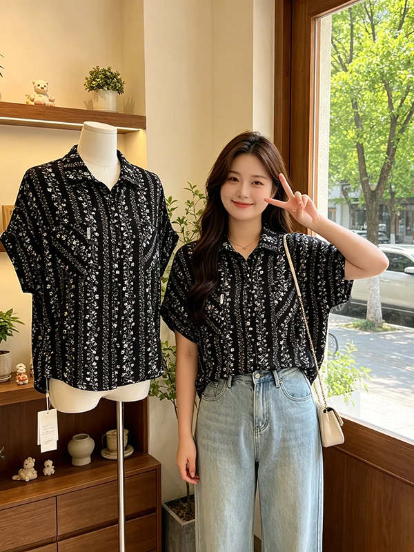 plus Size Fashionable Floral Shirt Women's Summer 2026 New Style Beautiful Versatile Super Pretty Top Korean Style Loose Fit
plus Size Fashionable Floral Shirt Women's Summer 2026 New Style Beautiful Versatile Super Pretty Top Korean Style Loose Fit