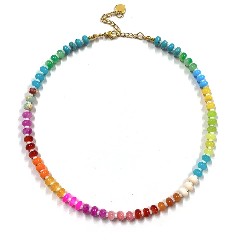 Dopamine Natural Rainbow Colorful Beads Necklace Choker Amazon Best Seller For Summer Beach Vacation Women's Fashion Jewelry
Dopamine Natural Rainbow Colorful Beads Necklace Choker Amazon Best Seller For Summer Beach Vacation Women's Fashion Jewelry