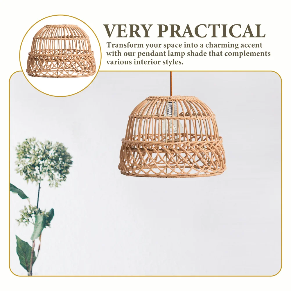 Imitation Rattan Woven Pendant Lampshade Small Size Decorative Chandelier Lamp Shade Rustic Hanging Lamp Cover for Home Bar
Imitation Rattan Woven Pendant Lampshade Small Size Decorative Chandelier Lamp Shade Rustic Hanging Lamp Cover for Home Bar