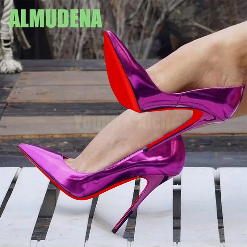 Spring Deep Rose Red Sexy High Heels Solid Color Patent Leather Pointed Thin Heels Shallow Mouth Women's Single Shoes
Spring Deep Rose Red Sexy High Heels Solid Color Patent Leather Pointed Thin Heels Shallow Mouth Women's Single Shoes