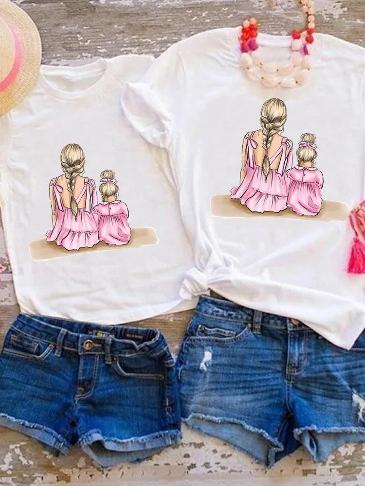 Family Matching Outfits Tee Graphic T-shirt Women Girls Boys Kid Child Fashion Print Trend Summer Mom Mama Clothes Clothing
Family Matching Outfits Tee Graphic T-shirt Women Girls Boys Kid Child Fashion Print Trend Summer Mom Mama Clothes Clothing