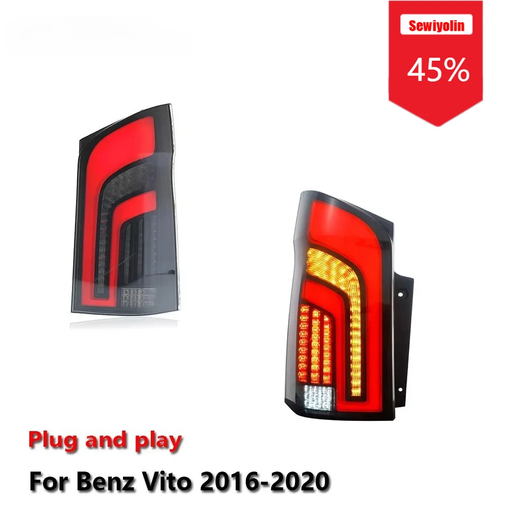 Sewiyolin Car LED Tail Light Assemblies For Benz Vito 2016-2020 Auto Fog DRL Brake Turn Signal Lamp Plug and Play
Sewiyolin Car LED Tail Light Assemblies For Benz Vito 2016-2020 Auto Fog DRL Brake Turn Signal Lamp Plug and Play