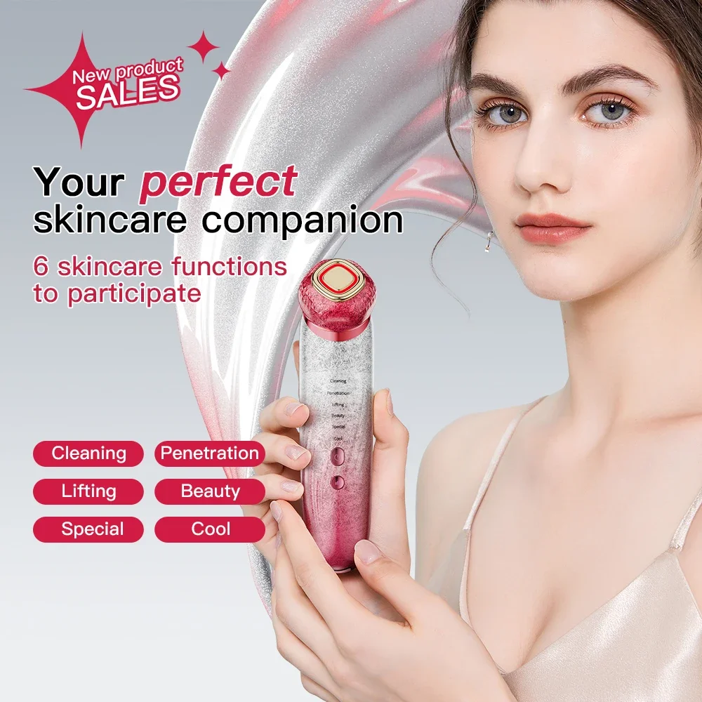 Multi-Functional Beauty Device Vibration Cleaning Ice Application 6 Travel Skin Care Color Light Modes Facial Massager
Multi-Functional Beauty Device Vibration Cleaning Ice Application 6 Travel Skin Care Color Light Modes Facial Massager