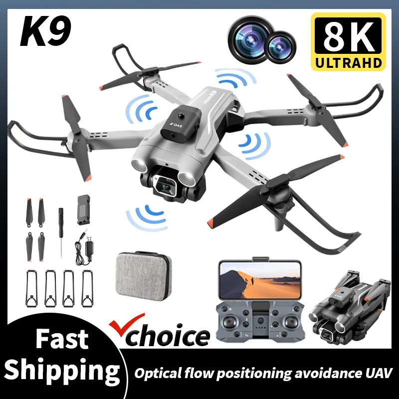 GEETHE K9 Drone Professional 360°All-round Obstacle Avoidance 4k HD Dual Camera Remote FPV LDE lamplight Helicopter Drone Toys
GEETHE K9 Drone Professional 360°All-round Obstacle Avoidance 4k HD Dual Camera Remote FPV LDE lamplight Helicopter Drone Toys