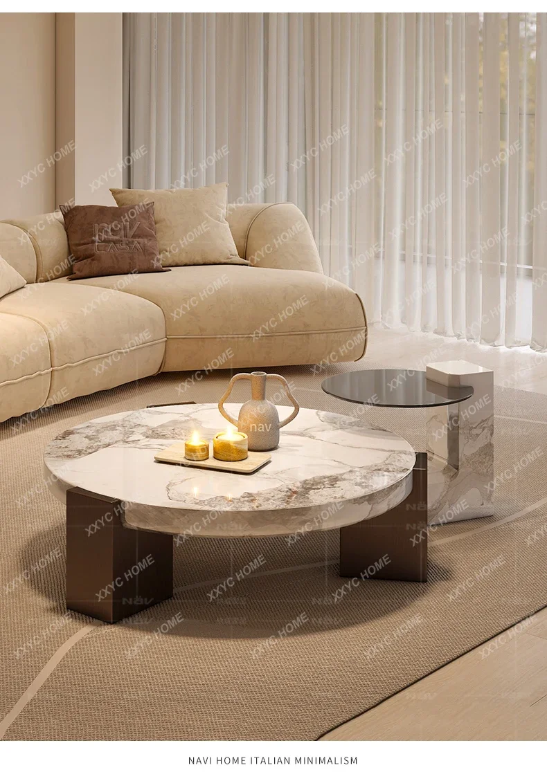H Minimalist Coffee Table round Marble Small Apartment Living Room Light Luxury Modern High Sense
H Minimalist Coffee Table round Marble Small Apartment Living Room Light Luxury Modern High Sense