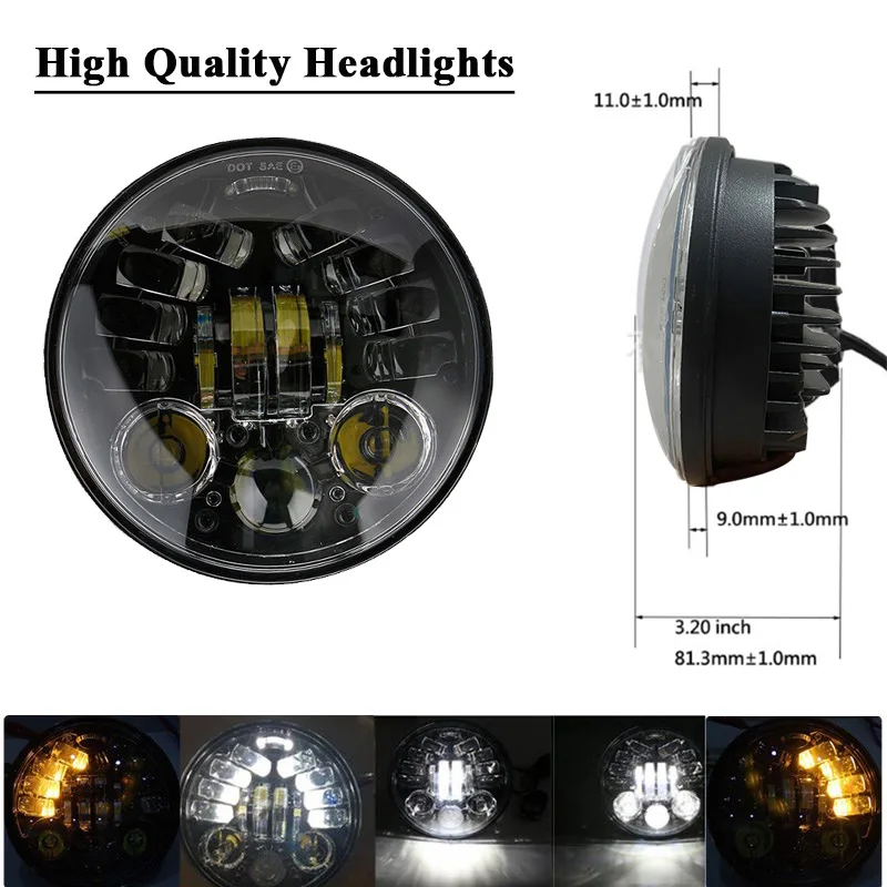 5.75 Inch Motorcycle LED Headlight Halo White DRL Angel Eyes For Sportster Softail 5 3/4" LED Faro Moto Headlamp accessories
5.75 Inch Motorcycle LED Headlight Halo White DRL Angel Eyes For Sportster Softail 5 3/4" LED Faro Moto Headlamp accessories