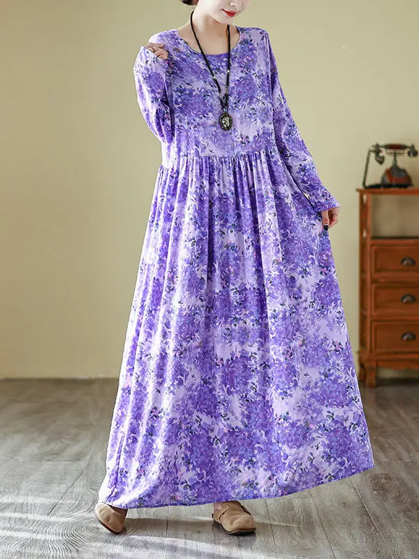 Spring New Sle round Ne Long Dr Purple Flower Print Vaion Travel Cotton Linen Wrap Body Concealing Women's Dr
Spring New Sle round Ne Long Dr Purple Flower Print Vaion Travel Cotton Linen Wrap Body Concealing Women's Dr